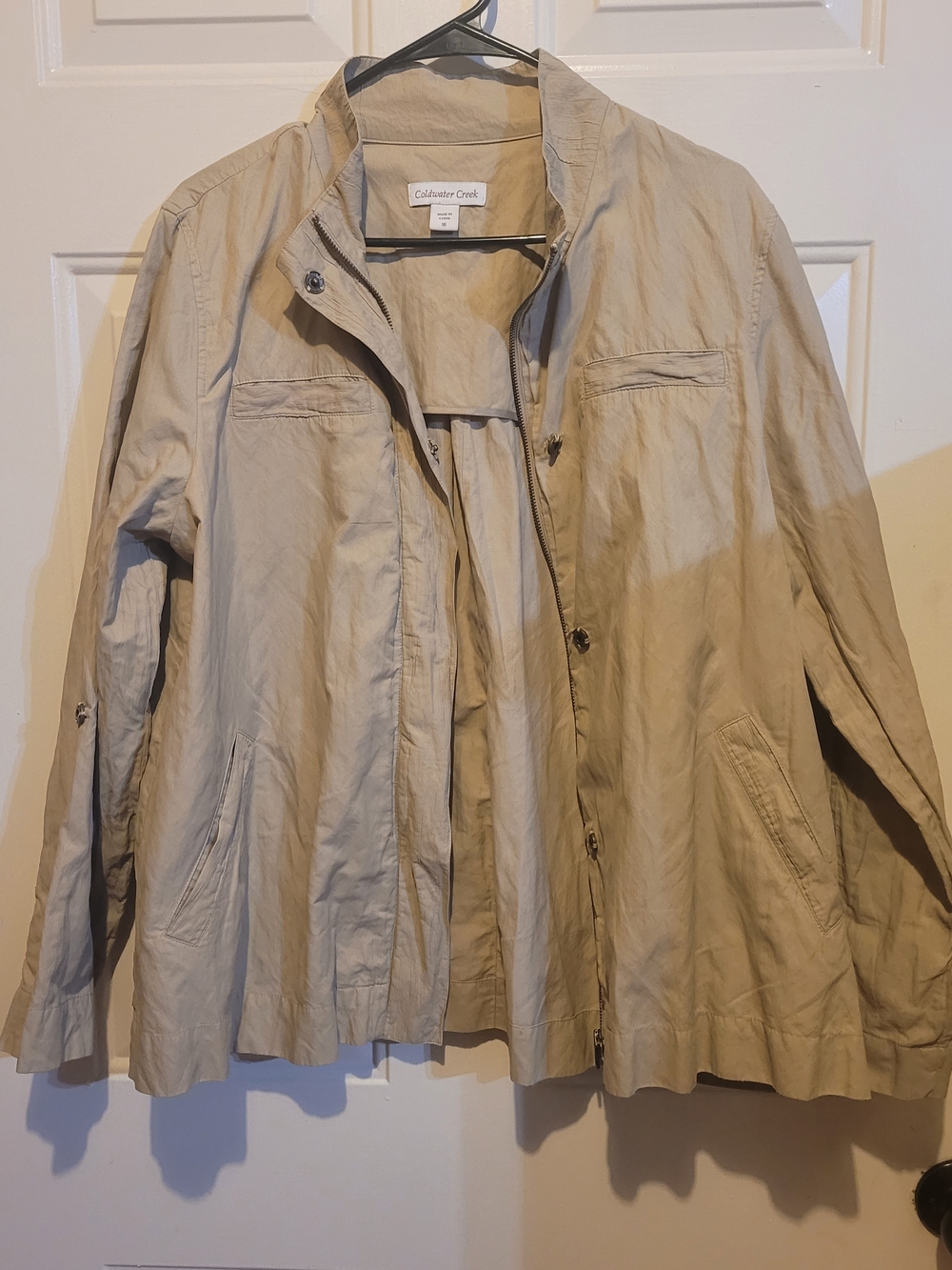 Coldwater Creek Women's Light Tan Trench Jacket
